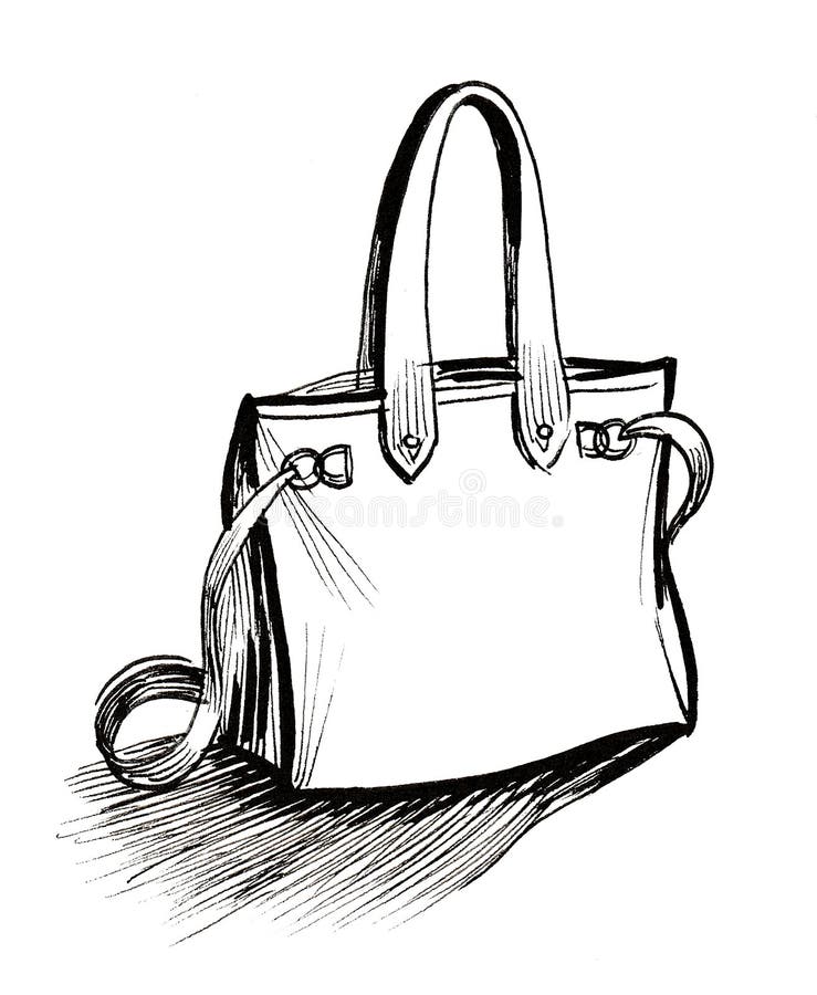 Leather bag stock illustration. Illustration of black - 167418664