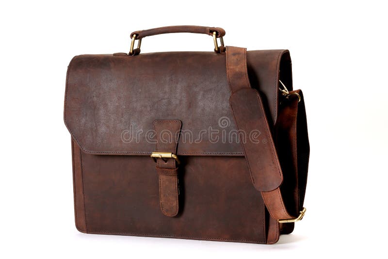 Brown leather bags with antique and retro looks made from goat's skin for travel,students,executives,ladies handbags - isolated on white shot in different layouts straight, back, open and lay flat. Brown leather bags with antique and retro looks made from goat's skin for travel,students,executives,ladies handbags - isolated on white shot in different layouts straight, back, open and lay flat