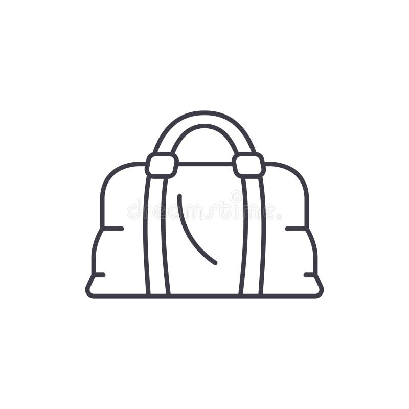 Handbag repair line icon logo leather bag Vector Image