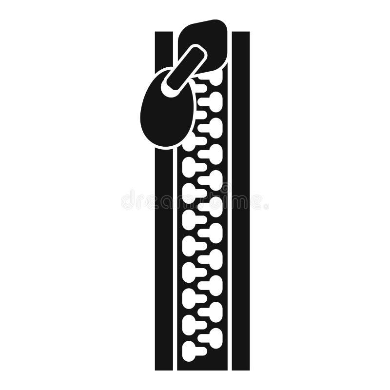 Leather Bag Zipper Icon, Simple Style Stock Vector Illustration of