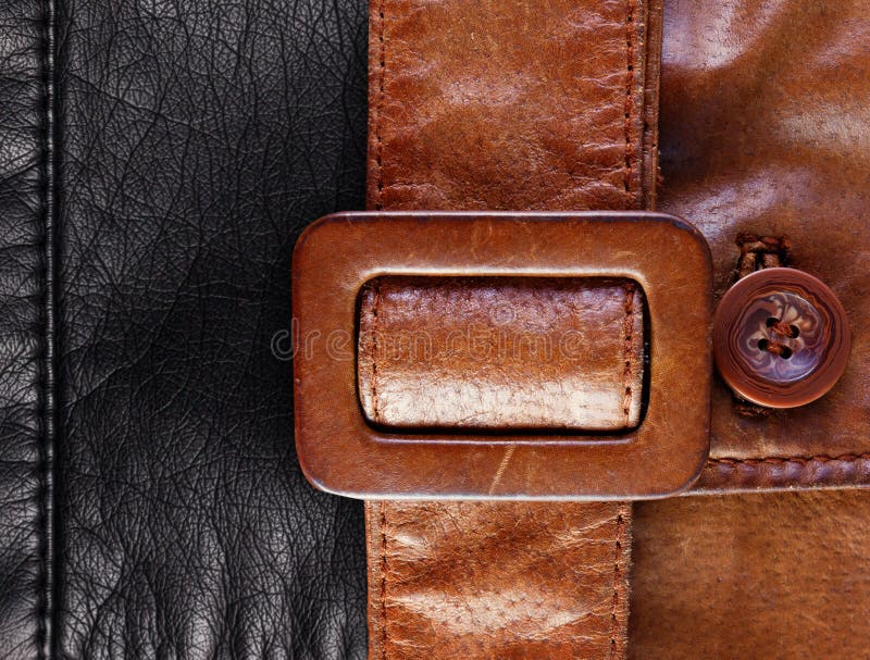 Leather with a Belt Background Stock Image - Image of natural, detail