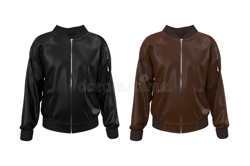 Download Leather Bomber Jacket Mockup Design Stock Illustration Illustration Of Plain Clipping 202719752