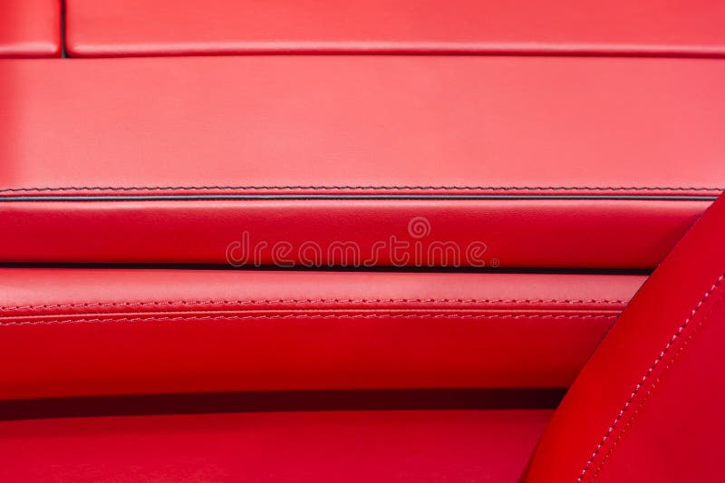 Leather Car Interior Stock Image Image Of Needlework 53045019