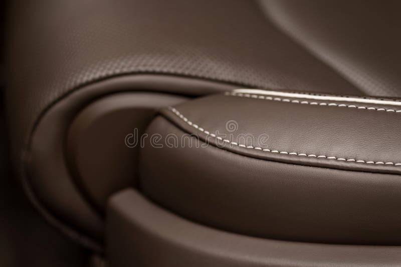 Leather car seat detail. stock image. Image of auto, leather 85971027