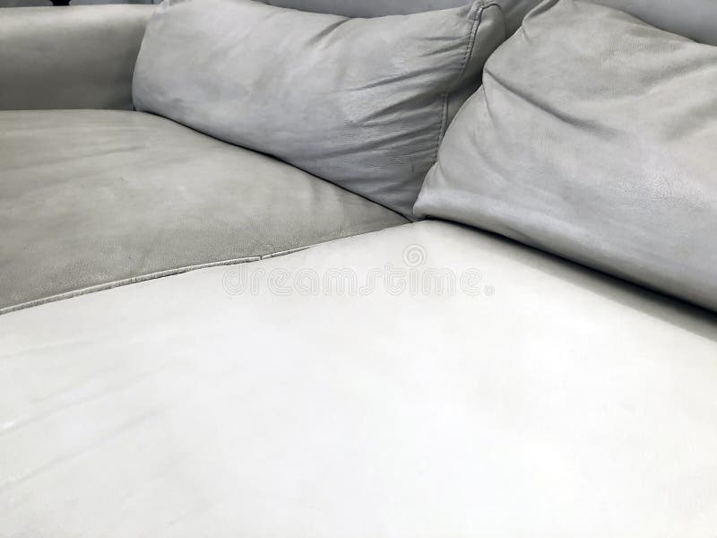 Leather Clean and Dirty Sofa before and after. Stock Image Image of