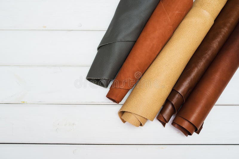 Leather Craft. Work Table of Leather Stock Image Image of hobby