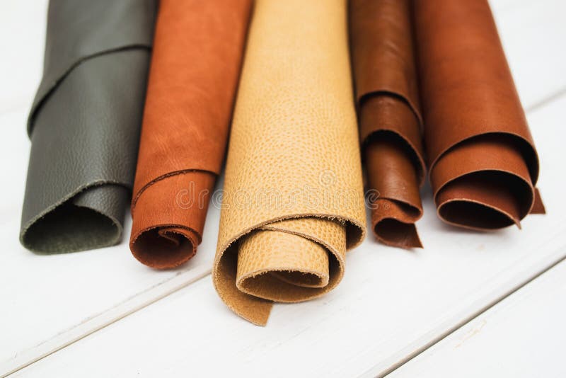 Leather Craft. Work Table of Leather Stock Image Image of luthier