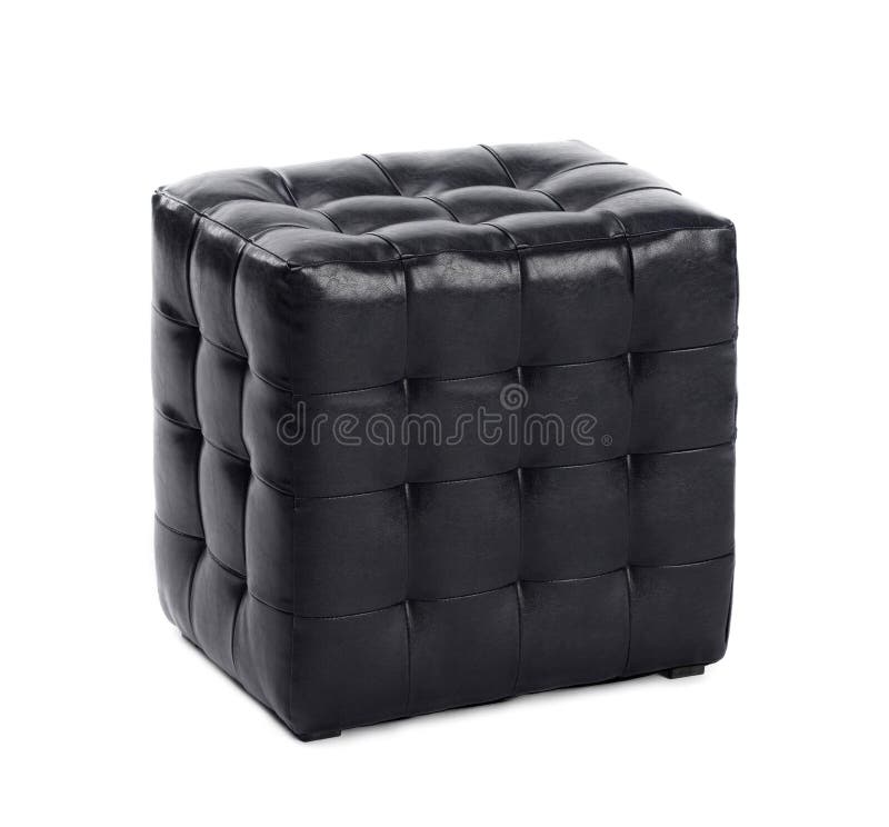 Leather footstool stock image. Image of bench, stool 61557855