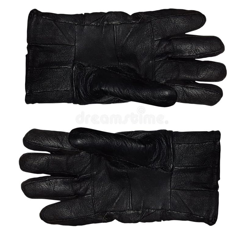 Leather gloves black stock image. Image of detail, pair 111992575