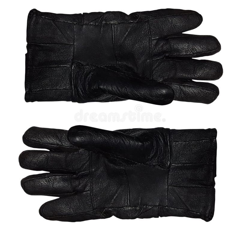 Leather gloves black stock image. Image of detail, pair - 111992575