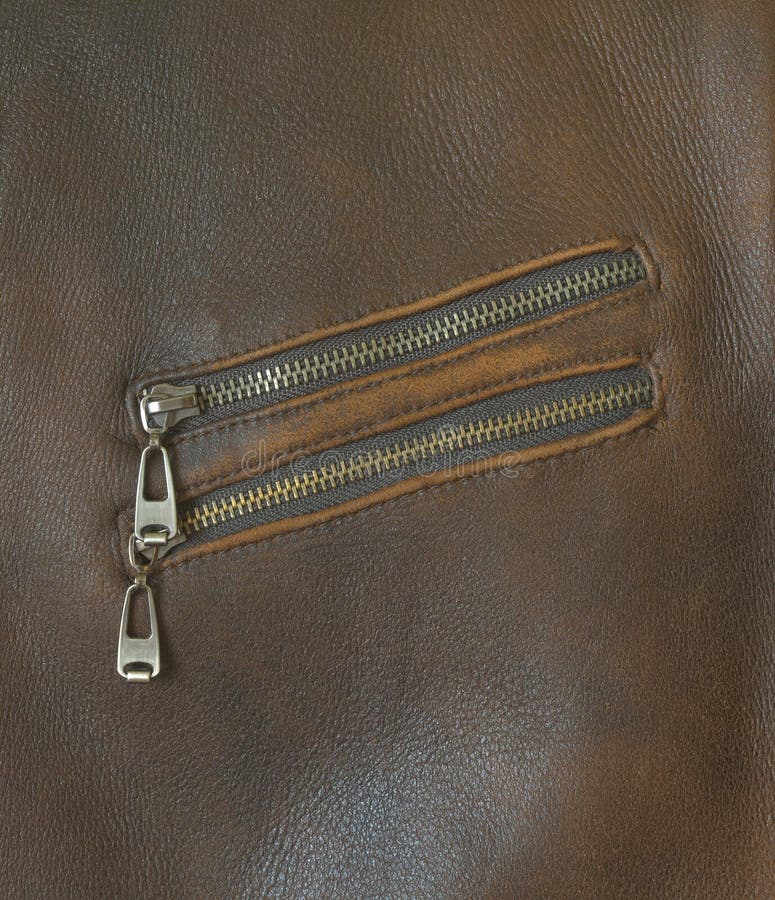 Leather jacket pocket