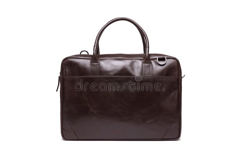 Leather Laptop Bag Brown, Cash Bag, Money Bag, Leather Texture. Stock