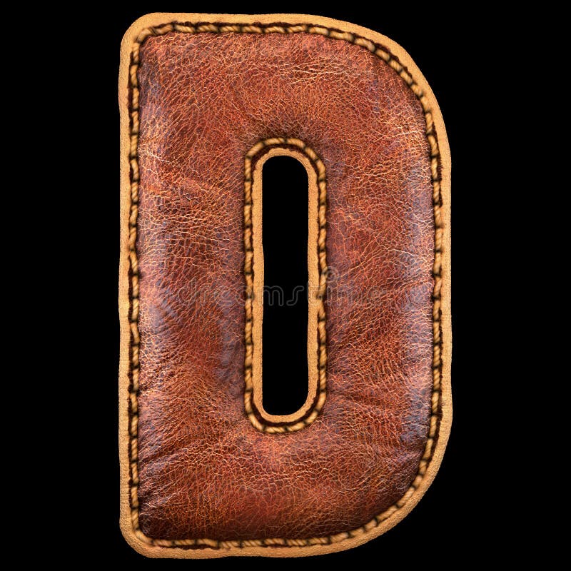 Leather Letter P Uppercase. 3D Render Font with Skin Texture Isolated ...