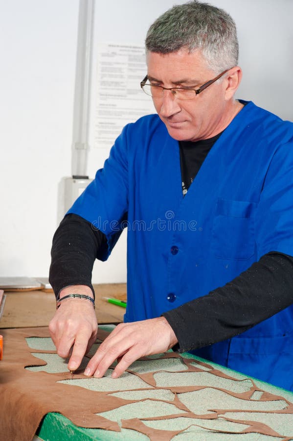 Leather manufacture royalty free stock photo