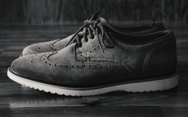 brogue shoes black and white