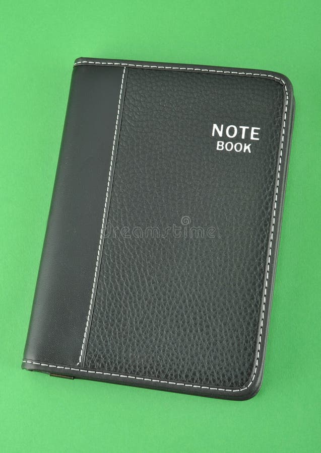 Leather notebook stock image