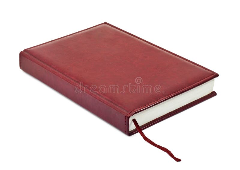 Leather notebook with Bookmark royalty free stock photo
