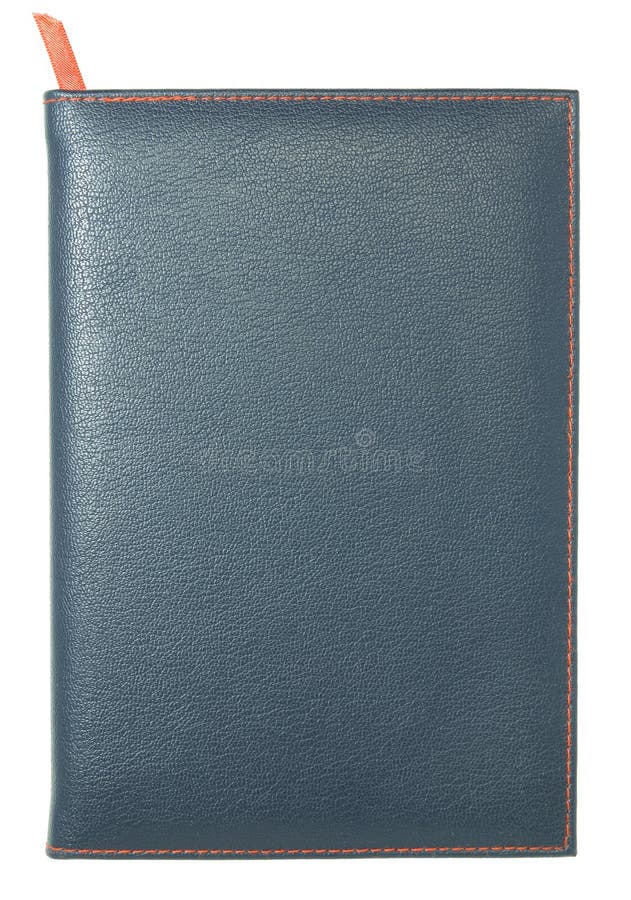 Leather notebook isolated stock image