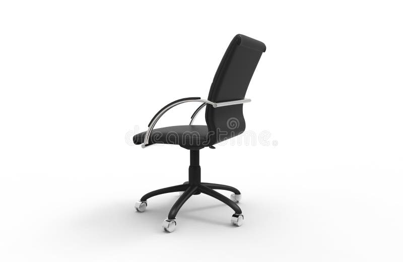 Leather Office Chair - Side View royalty free illustration