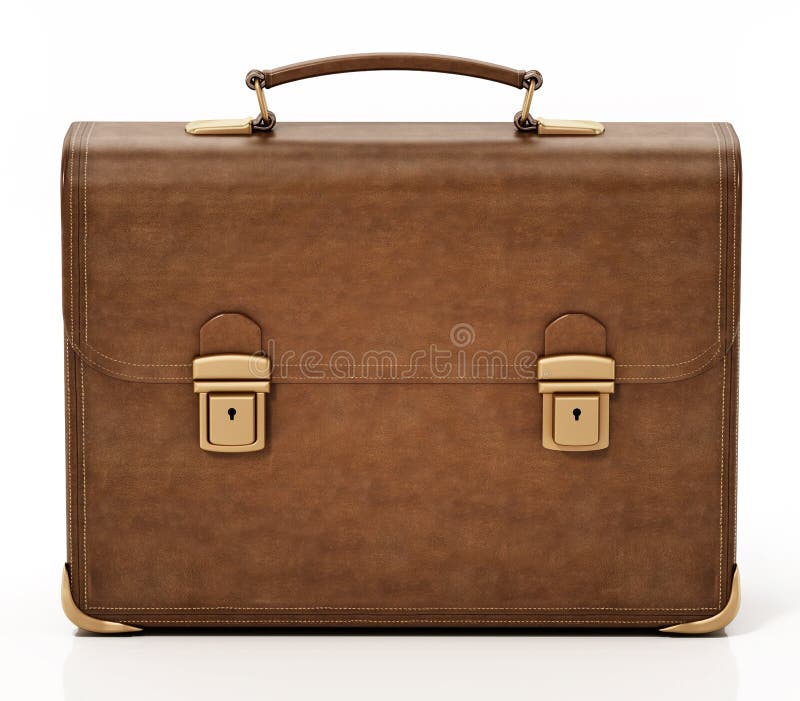 Briefcase Isolated on White Background. Cartoon Flat Style Stock Vector
