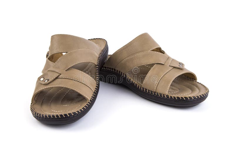 Traditional Indian Leather Sandals Stock Photo - Image of isolated ...