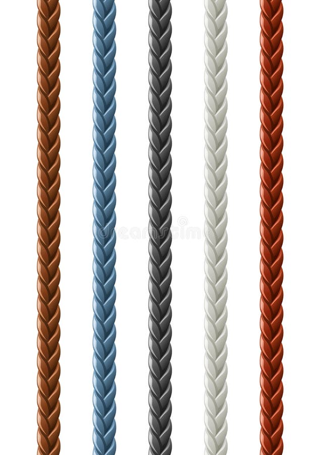 Leather seamless braided plait