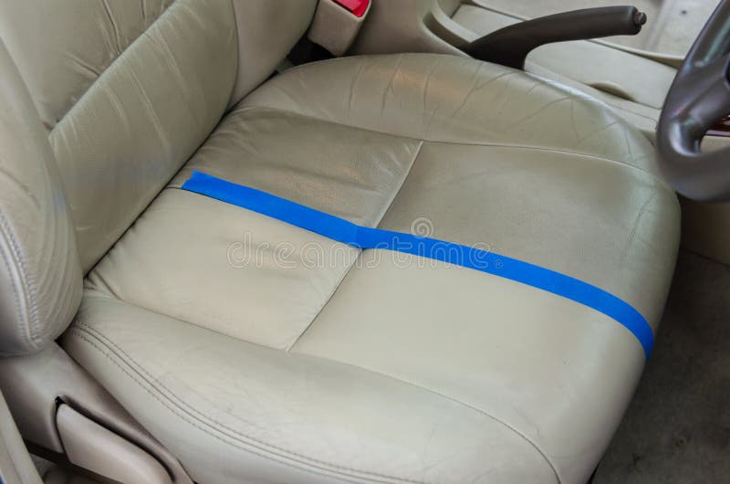 Leather Car Seats are Dirty Stock Photo Image of polish, dirt 184602028
