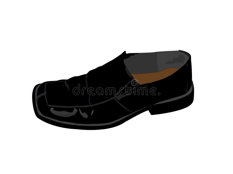 Leather Shoe Object Cartoon Clip Art Stock Vector - Illustration of ...