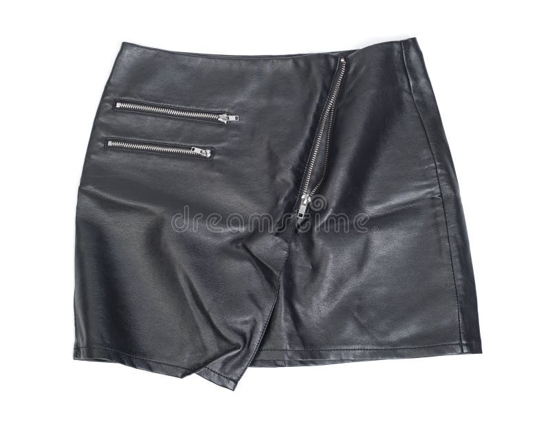 Leather skirt with zipper stock photo. Image of style 87261126