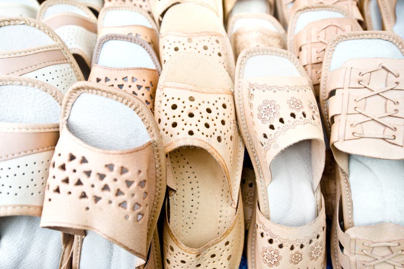 polish leather slippers