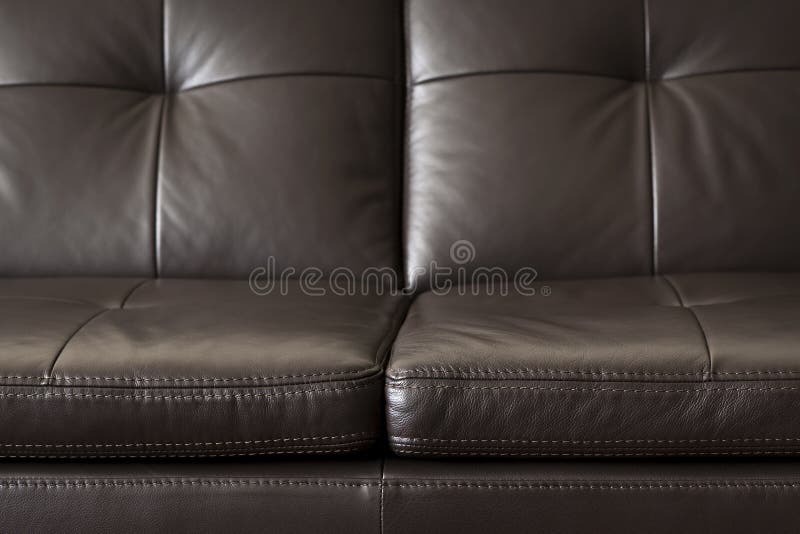 Leather sofa close up stock image. Image of details, elegance 34236607