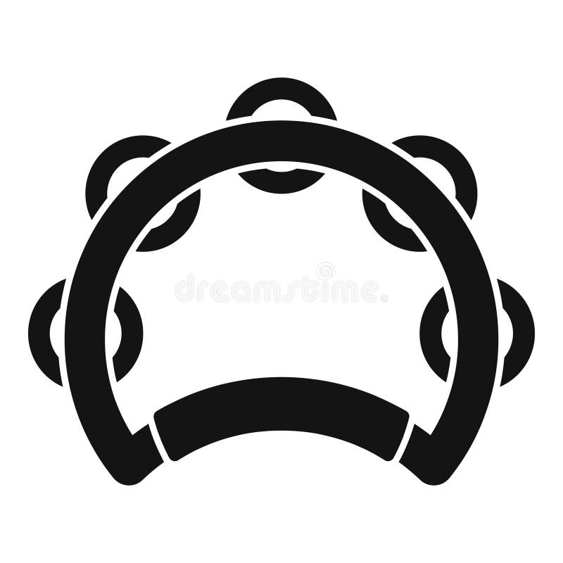 Leather Tambourine Icon Simple Vector. Music Drum Stock Illustration Illustration of simple