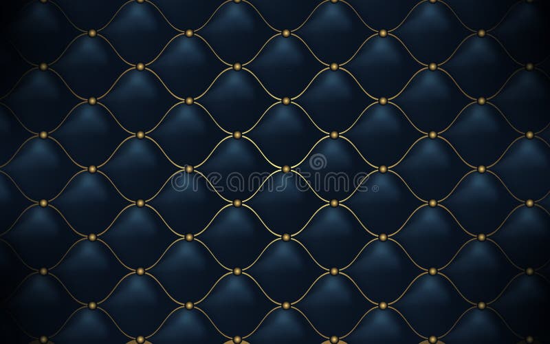 Leather texture. Abstract polygonal pattern luxury dark blue with gold