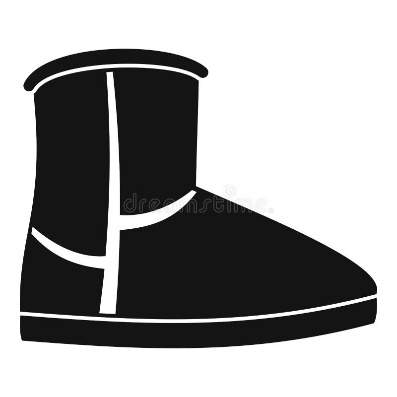 Casual Ugg Boot Icon, Flat Style Stock Vector - Illustration of design ...