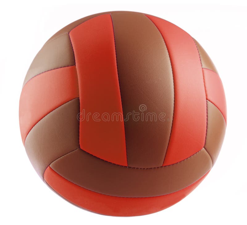 Leather Volleyball Isolated on a White Background Stock Image Image