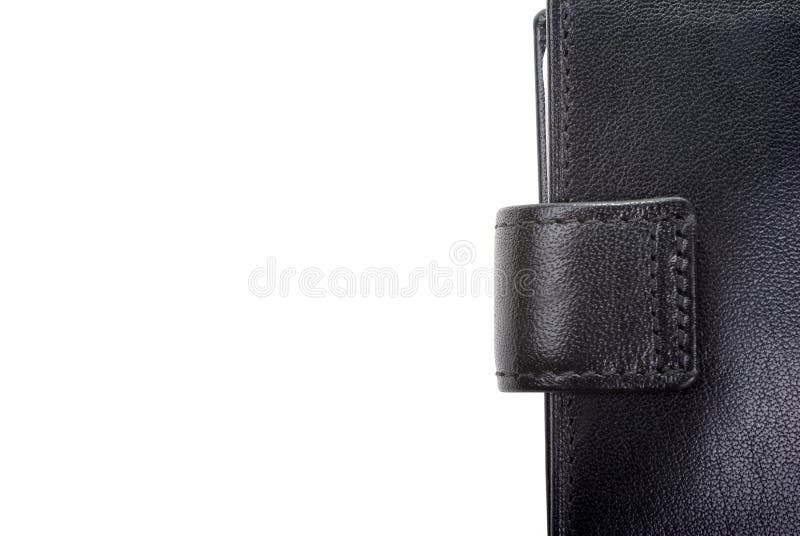 Leather wallet as background.