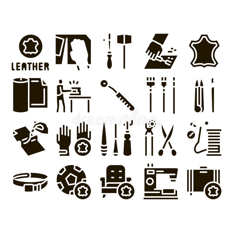 Hand drawn Leather working tools vector illustration Stock Vector by  ©gromovpro 67772761