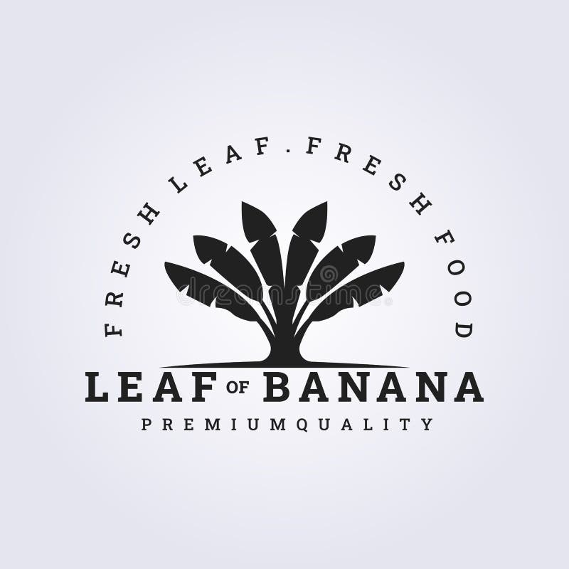 Tree of Banana Vector Logo with Circle Abstract Concept Illustration