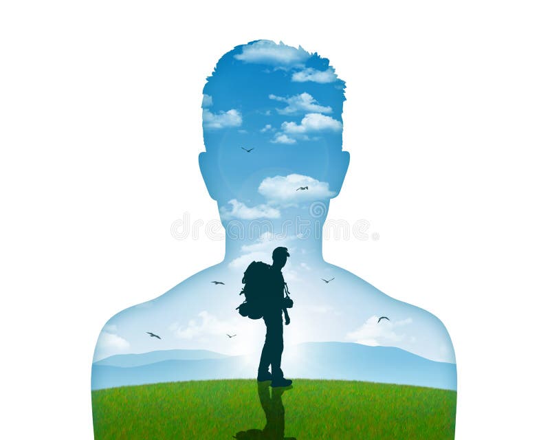 Leaving for the inner journey vector illustration