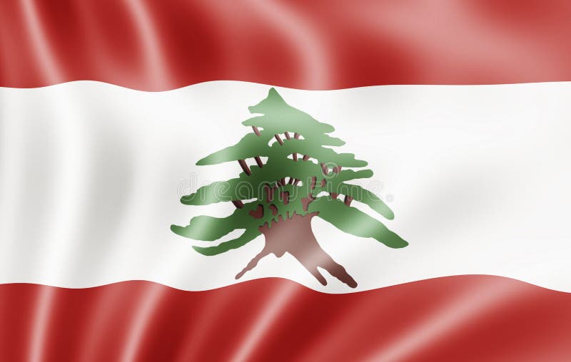 Lebanese Republic, Lebanon Flag vector illustration