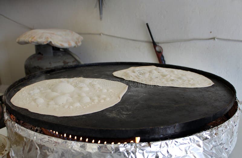 Pita Dough on Saj stock photo. Image of pita, bakery 40599566