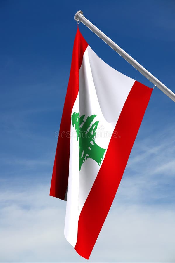 Lebanon Flag royalty free illustration