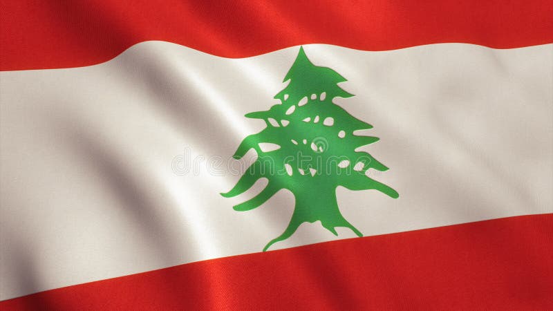 Lebanon Flag stock illustration