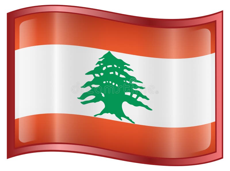 Lebanon Flag icon vector illustration