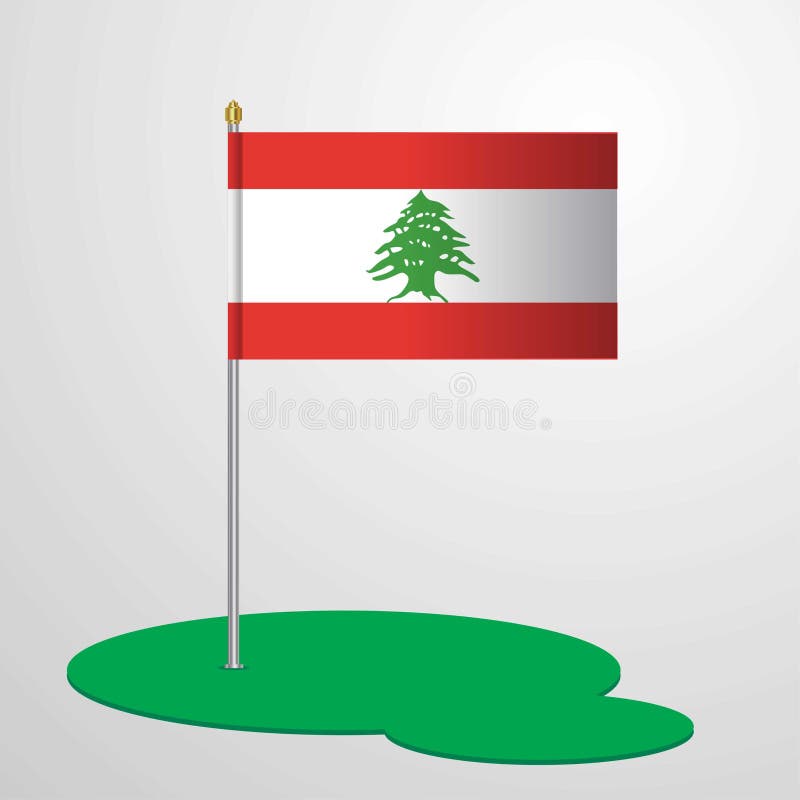 Download Lebanon Flag Pole stock vector. Illustration of illustration - 131373967