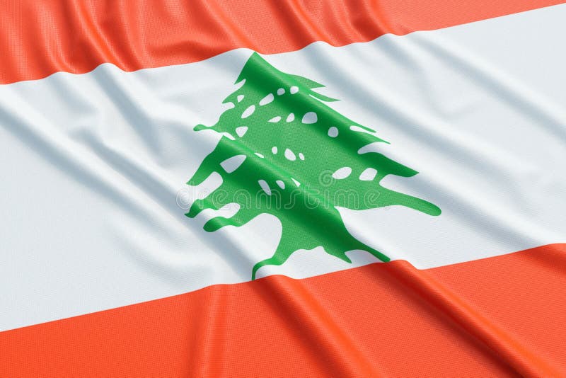 Lebanon flag royalty free illustration