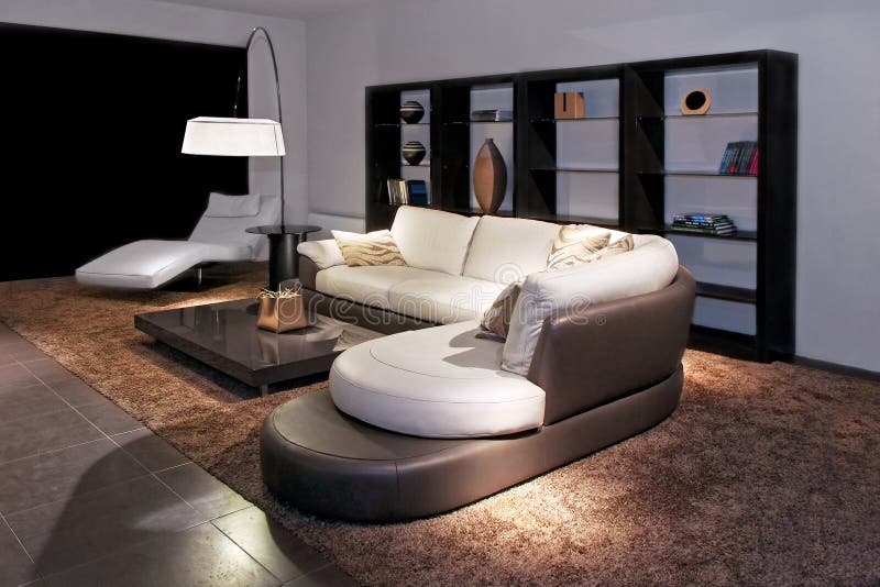 Contemporary living room with big sitting area. Contemporary living room with big sitting area