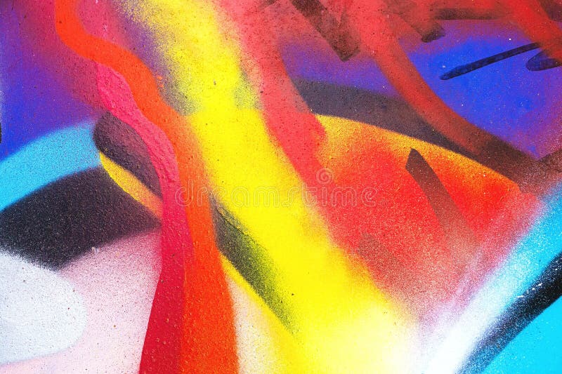 Lebhafte Abstract Graffiti Art in kühlen Neonfarben für 80er Jahre Urban Style stockbilder