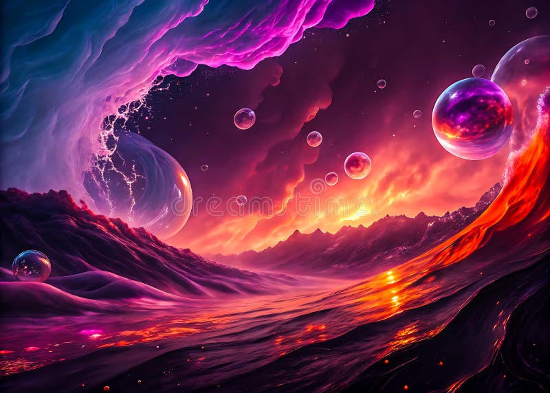 Lebhafte abstrakte Fluid Art mit Neon Farben lizenzfreies stockbild
