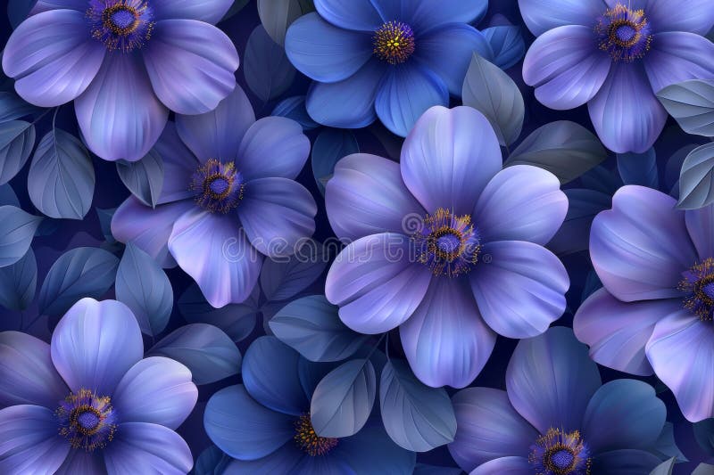 Lebhafte botanische Muster zeigen Blumen und Knospen auf einem dynamischen strukturierten Hintergrund vektor abbildung